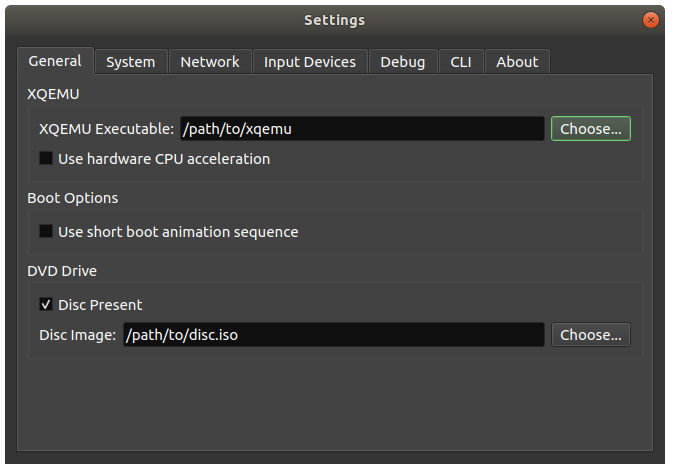 XQEMU-Manager Settings Window